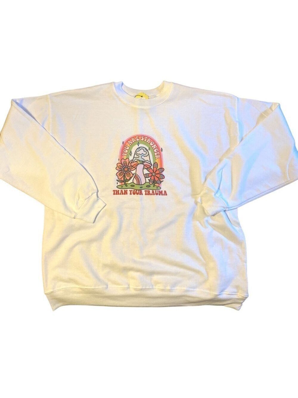Stronger than trauma mental health graphic crewneck sweatshirt oversized XL - Picture 6 of 10